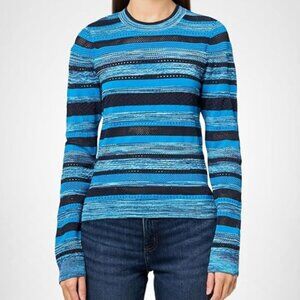 Ramy Brook Royal Blue Space-Dyed Stripe Sweater – Size S – NWT